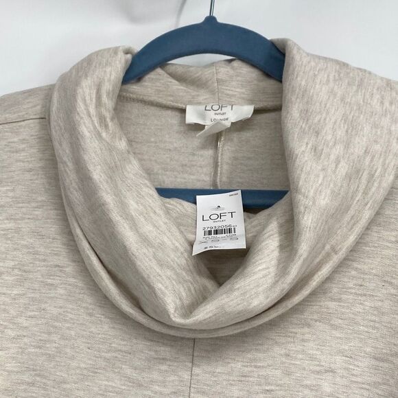 Loft Lounge Oversized Soft & Cozy kaftan Sleeve Casual Cowl Neck Top Oatmeal XS/ - Picture 2 of 11